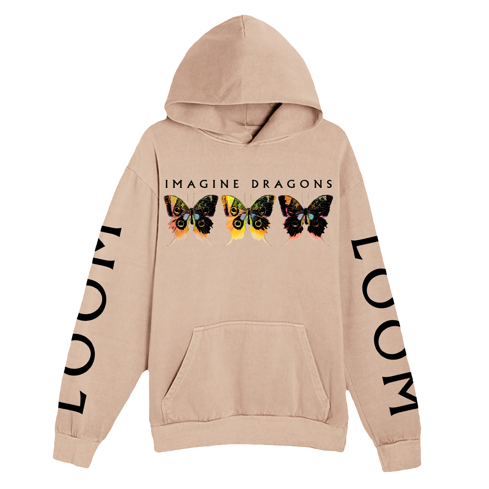 Loom Butterfly Tan Hoodie Imagine Dragons