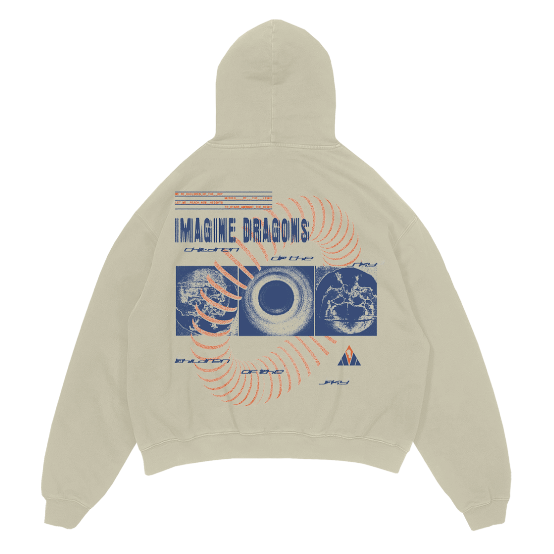 Imagine dragons floral logo tan hoodie hotsell