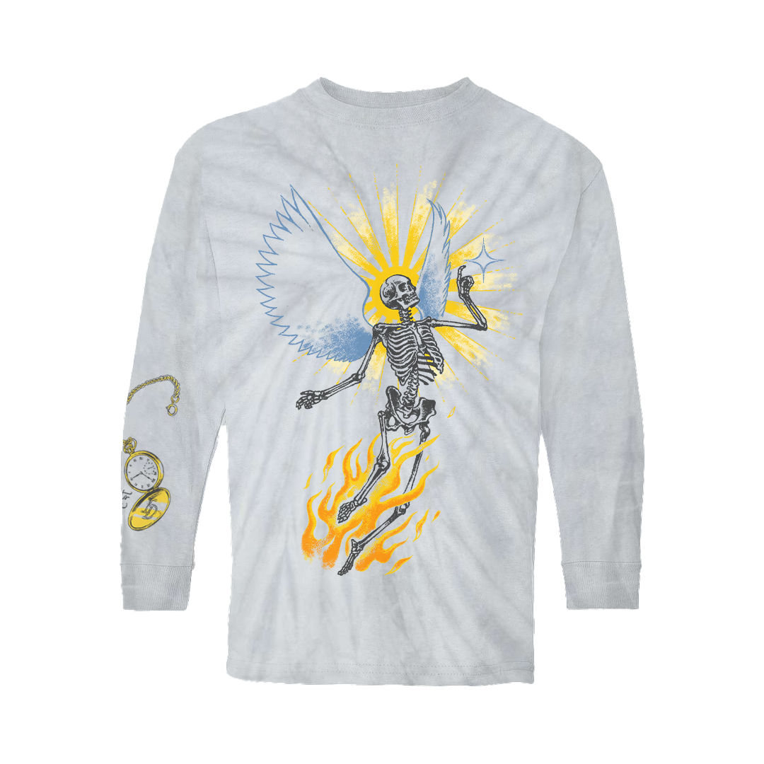 Imagine Dragons - It's Time Grey Tie Dye Youth Long Sleeve
