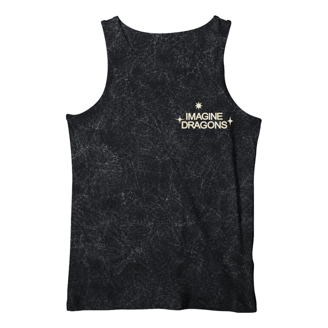 Imagine Dragons - Rainbow Laser Skull Mineral Dye Tank