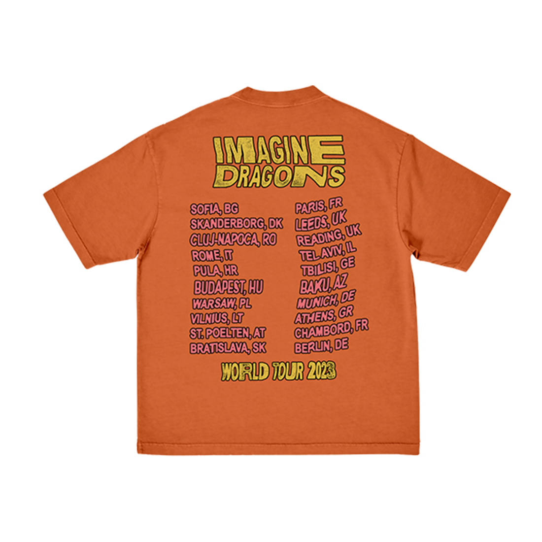 Imagine Dragons - Orange EU Tour T-Shirt